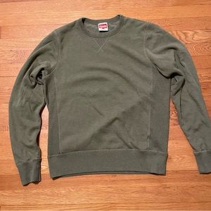 HOMAGE GREEN LONG SLEEVE GO-TO CREW FLEECE SWEATSHIRT SMALL